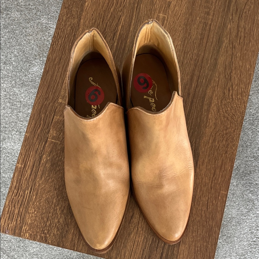Free People Tan Ankle Booties